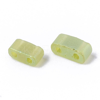 2-Hole Transparent Glass Seed Beads SEED-S023-41B-02-1