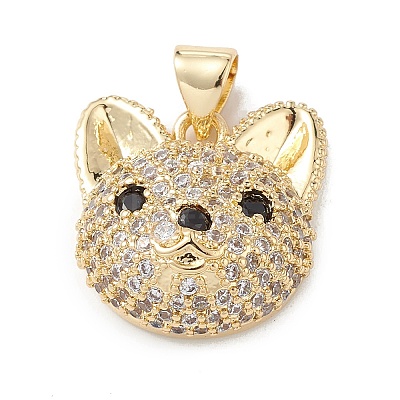 Brass Micro Pave Cubic Zirconia Pendants KK-M240-02F-1