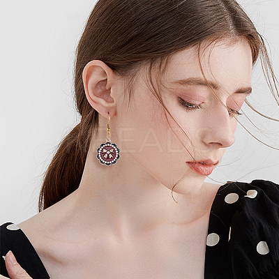 20Pcs 2 Colors Light Gold Alloy Enamel Pendants ENAM-CJ0002-11-1