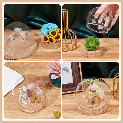 2 Sets High Borosilicate Glass Dome Cover DJEW-NB0001-19-1