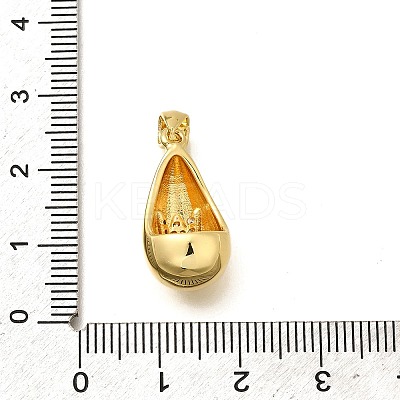 Rack Plating Brass Micro Pave Cubic Zirconia Pendants KK-L226-102G-W-1