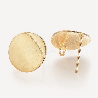 Brass Ear Stud Findings KK-S336-16G-1