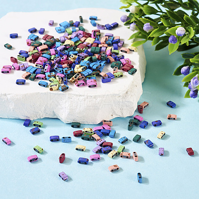 440Pcs 11 Colors Spray Painted Non-magnetic Synthetic Hematite Multi-Strand Links G-TA0001-73-1
