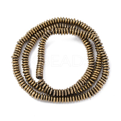 Electroplated Non-magnetic Hematite Beads Strands G-P571-B01-01B-1