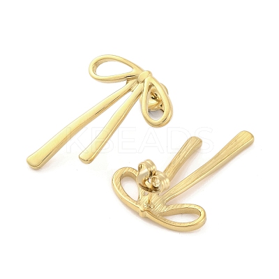 Ion Plating(IP) 304 Stainless Steel Stud Earrings for Women EJEW-N054-19G-1