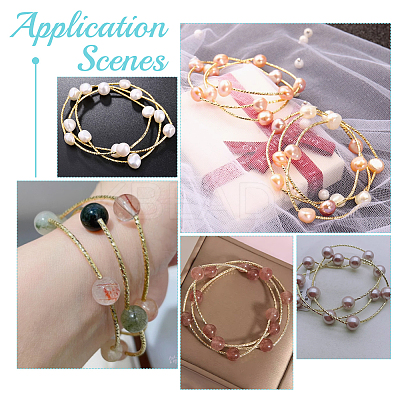 60Pcs 2 Colors Brass Curved Tube Beads KK-UN0004-25-1