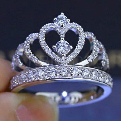 Fashionable Alloy Rhinestone Finger Rings FS-WG5016E-03-1
