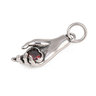 316 Surgical Stainless Steel with Cubic Zirconia Pendants STAS-Z165-08AS-01-1