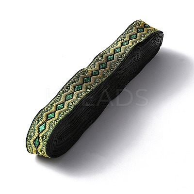 2 Rolls Ethnic Style Polyester Ribbon OCOR-GO0001-30B-1