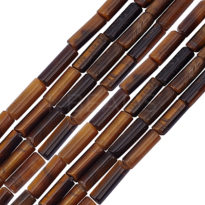 2 Strands Natural Tiger Eye Stone Beads Strands G-OC0004-89-1