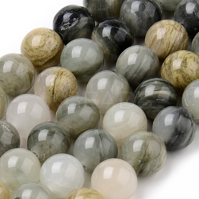 Natural Green Rutilated Quartz Beads Strands LS-G-Q462-61-6mm-1