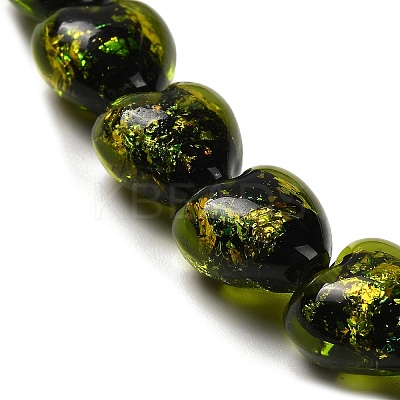 Handmade Dichroic Foil Glass Beads Strands DICH-U001-03H-1