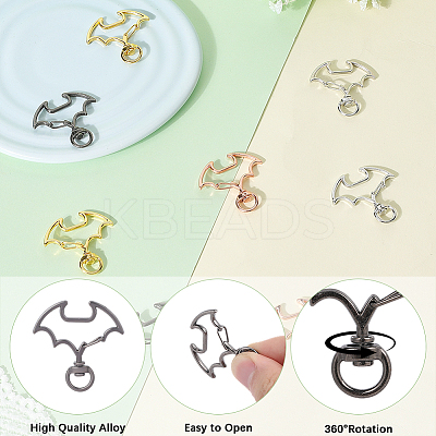 30 Sets 5 Colors Alloy Swivel Clasps FIND-SC0017-69-1