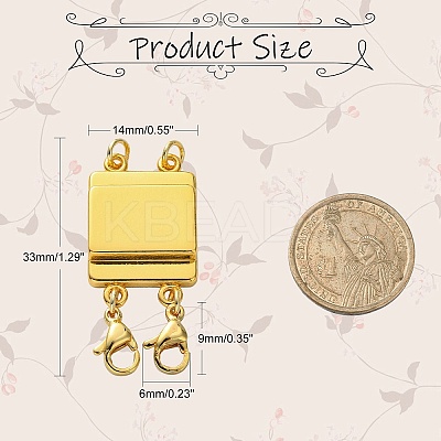 Zinc Alloy Box Magnetic Clasps Converter LS-PALLOY-C159-01LG-1