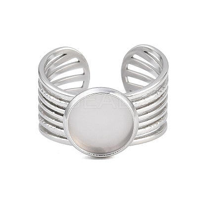 304 Stainless Steel Cuff Ring Components SA-CBA82C8-03B-P-1