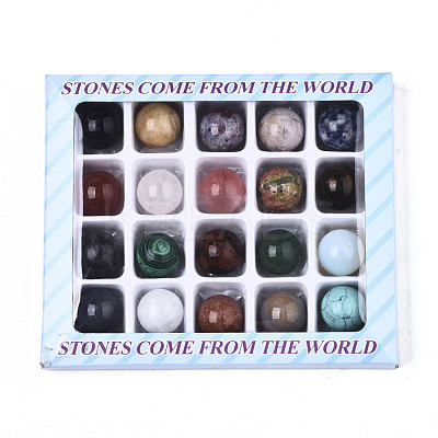Natural & Synthetic Mixed Gemstone Beads G-N0327-008-1