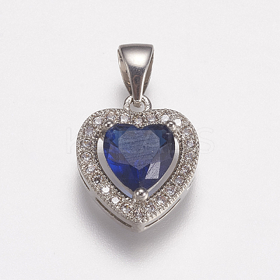 Brass Micro Pave Cubic Zirconia Charms ZIRC-E143-58A-P-1