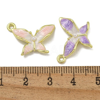 Rack Plating Alloy Enamel Pendants PALLOY-F312-13G-1