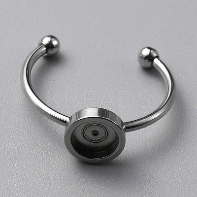 304 Stainless Steel Cuff Ring Components FIND-WH0129-74B-P-1