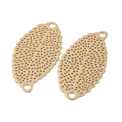 Rack Plating Brass Filigree Connector Charms KKC-D001-07KCG-1