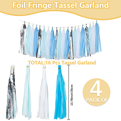 Tissue Paper Tassels Garland AJEW-WH20006-110B-1