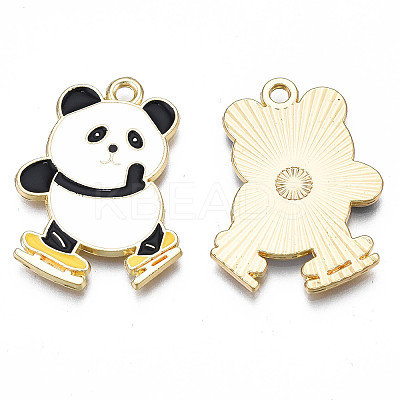 Rack Plating Alloy Enamel Pendants LS-ENAM-N055-043-1