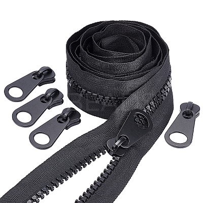 Nylon Closed-end Zipper and Resin Zipper Sliders Zipper Head DIY-BC0011-68-1