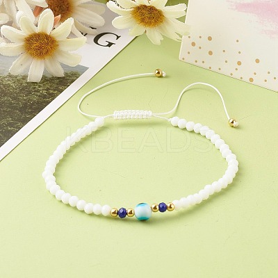 Adjustable Nylon Thread Braided Bead Bracelets BJEW-JB06440-01-1