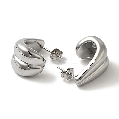 304 Stainless Steel Teardrop Stud Earrings for Wome EJEW-S237-04-1