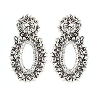 Rhinestone Braided Ear Studs for Women FIND-PW0024-19E-1