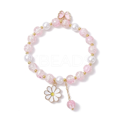 3Pcs 3 Color Glass Beads Stretch Bracelet BJEW-JB09751-02-1