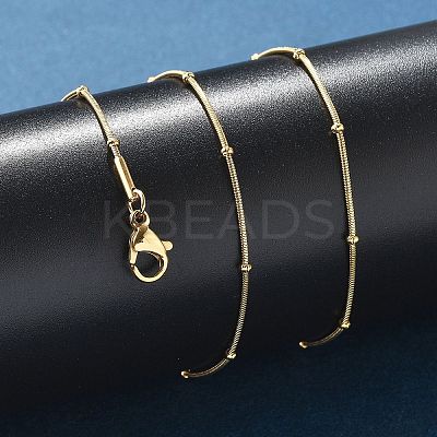 Ion Plating(IP) 304 Stainless Steel Snake Chain Necklaces NJEW-F248-11A-G-1
