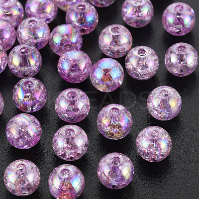 Transparent Crackle Acrylic Beads MACR-S373-66-L01-1