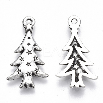 Tibetan Style Alloy Pendants X-TIBE-N010-30AS-RS-1