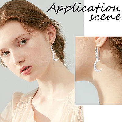 100Pcs 304 Stainless Steel Hoop Earrings Findings STAS-CN0001-48A-1