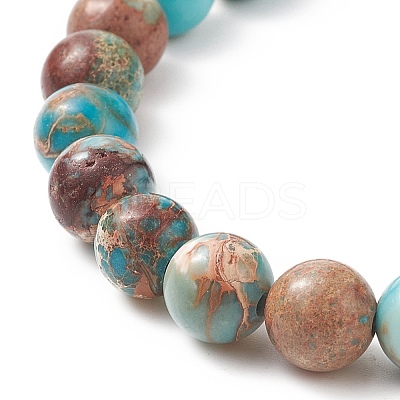 4Pcs 4 Style Natural Mixed Gemstone & Synthetic Turquoise(Dyed) Tortoise Beaded Stretch Bracelets Set for Women BJEW-TA00211-1