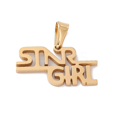 PVD Vacuum Plating 304 Stainless Steel Charms STAS-G284-06G-1