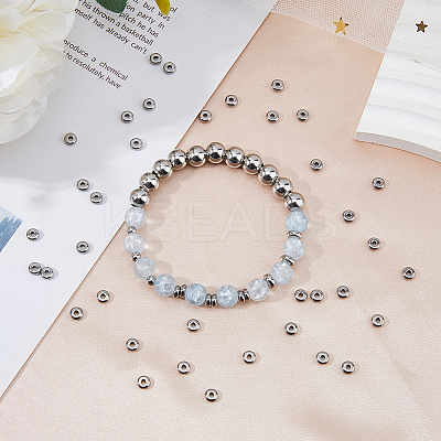 150Pcs 304 Stainless Steel Spacer Beads STAS-DC0015-84-1