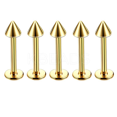 304 Stainless Steel Cone Internally Threaded Labrets for Women Men WG9B6EB-11-1