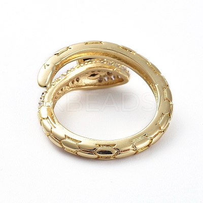 Adjustable Brass Cuff Finger Rings X-RJEW-G096-12G-A-1