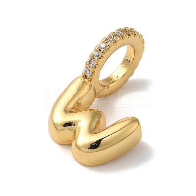 Brass Micro Pave Cubic Zirconia Pendants KK-K345-13W-G-1