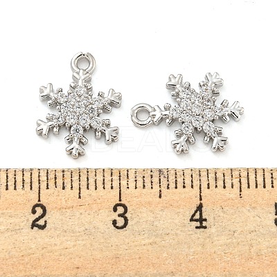 Brass Micro Pave Clear Cubic Zirconia Pendants X-FIND-Z044-09P-1