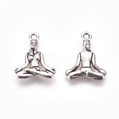 Tibetan Style Alloy Pendants X-TIBEP-A36593-AS-RS-1