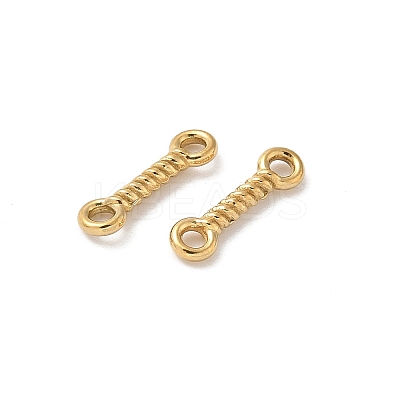 304 Stainless Steel Twisted Bar Connrctor Charms STAS-L300-002G-1