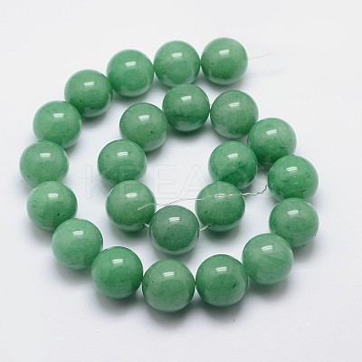 Round Natural Green Aventurine Bead Strands G-L419-58-1