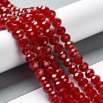 Baking Paint Imitation Jade Glass Bead Strands LS-DGLA-A034-J10mm-A29-1