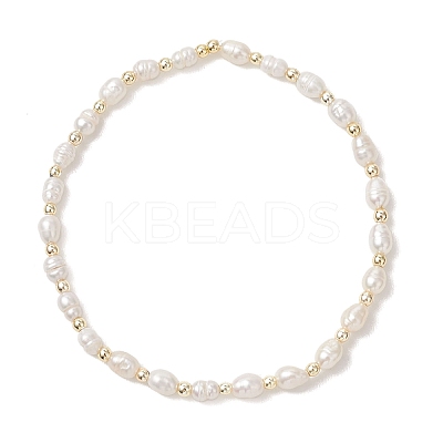 Natural Cultured Freshwater Pearl Beads Stretch Bracelets for Women BJEW-JB13354-1