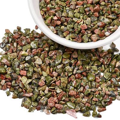 Unakite Chip Beads X-G-O103-14-1