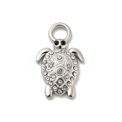 304 Stainless Steel Rhinestone Pendants STAS-A122-04P-1