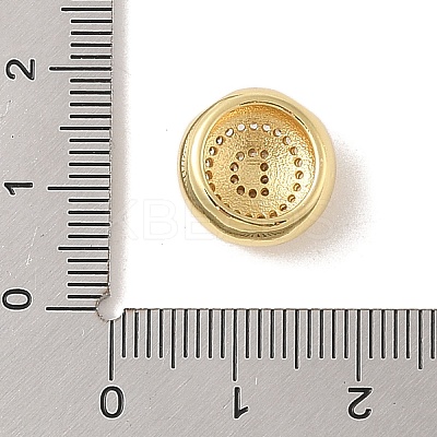 Rack Plating Brass & Cubic Zirconia Pendants KK-Z047-07G-D-RS-1